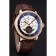 Patek Philippe Classic Tourbillon Power Reserve Black And White Dial Rose Gold Case Brown Leather Strap