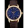 Omega DeVille Prestige Small Seconds Blue Dial Gold Case Brown Leather Bracelet 622601
