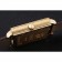 Piaget Emperador Limited Edition White Dial Engraved Gold Case Brown Leather Bracelet 1454139