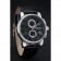 Montblanc Chronograph Black Dial Black Leather Bracelet Silver Case 1454111
