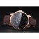 Swiss Vacheron Constantin Patrimony Grand Taille Black Dial Rose Gold Case Brown Leather Bracelet 1454169
