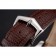 Patek Philippe Chronograph White Dial Stainless Steel Case Brown Leather Strap
