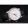 Patek Philippe Swiss Calatrava Ribbed Bezel White Dial Black Leather Strap 7657