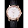 Patek Philippe Calatrava Date White Dial Rose Gold Case Black Leather Strap
