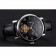 Patek Philippe Complications Moonphase Tourbillon Black Dial Stainless Steel Case Black Leather Strap
