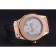 Hublot Classic Fusion Diamond Skull Dial Gold Case Black Leather Strap 622816