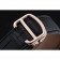 Cartier Drive De Cartier Black Dial Gold Diamond Case Black Leather Bracelet 1454217