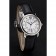 Cartier Ronde White Dial Diamond Hour Marks Stainless Steel Case Black Leather Strap
