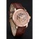 Swiss Piaget Altiplano Rose Gold Skeleton Dial With Diamonds Rose Gold Case Brown Leather Strap