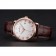 Blancpain Villeret Ultra Slim White Groved Dial Gold Numerals Rose Gold Case Brown Leather Strap