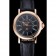 Patek Philippe Perpetual Calendar Retrograde Date Black Dial Rose Gold Case Black Leather Bracelet 1454150