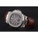 Patek Philippe Nautilus Gray Dial Stainless Steel Case Brown Leather Strap