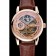 Patek Philippe Dual Time Moonphase Tourbillon Gold Skeletonised Dial Rose Gold Case Brown Leather Strap