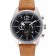 Bell and Ross BR126 Flyback Black Dial Silver Case Brown Suede Leather Strap