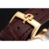 Omega Chronograph Gold Dial Gold Case Brown Leather Strap