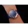 Cartier Ballon Bleu Blue Dial Gold Case Blue Leather Strap