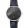Swiss Vacheron Constantin Patrimony Grey Dial Silver Diamonds Case Black Leather Bracelet 1454163