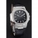 Patek Philippe Nautilus Black Dial Brushed Stainless Steel Case Black Leather Strap