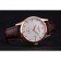 Patek Philippe Calatrava White Dial Diamond Numerals Rose Gold Case Brown Leather Strap 622834