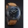 Panerai Luminor Black Ionized Stainless Steel Case Black Dial Brown Suede Leather Strap
