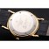 Patek Philippe Calatrava Black Dial Roman Numerals Ribbed Bezel Gold Case Black Leather Strap