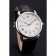 Cartier Rotonde Date White Dial Stainless Steel Case Black Leather Strap