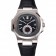 Patek Philippe Nautilus Black Dial Stainless Steel Case Black Leather Strap