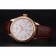 Rolex Cellini White Rose Dial Gold Case Brown Leather Bracelet 622725