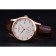 Patek Philippe Calatrava White Dial Diamond Numerals Rose Gold Case Brown Leather Strap 622834
