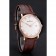 Blancpain Villeret Ultra Slim White Groved Dial Gold Numerals Rose Gold Case Brown Leather Strap