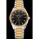 Omega Globemaster Black Dial Stainless Steel Case Gold Bezel Two Tone Bracelet