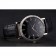 Patek Philippe Calatrava Black Dial Roman Numerals Ribbed Bezel Stainless Steel Case Black Leather Strap