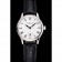 Patek Philippe Calatrava White Dial Roman Numerals Stainless Steel Case Black Leather Strap