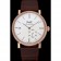 Piaget Altiplano Diamond Gold Case White Dial Brown Leather Bracelet 622627