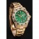 Swiss Rolex GMT Master II Green Dial Stone Set Bezel Gold Case And Bracelet 1453748