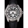 Cartier Calibre De Cartier Small Seconds Black And White Dial Stainless Steel Case Black Leather Strap
