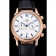 Patek Philippe Chronograph White Dial Blue Markings Rose Gold Case Black Leather Strap
