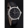 Swiss Rolex Cellini Time Silver Case Black Dial Black Leather Bracelet 622654