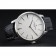 Swiss Vacheron Constantin Patrimony White Dial Silver Case Black Leather Bracelet 1454157