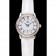 Omega De Ville Prestige Small Seconds White Dial Diamond Bezel Stainless Steel Case White Leather Strap