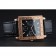 Piaget Emperador Limited Edition Black Dial Engraved Gold Case Black Leather Bracelet 1454137
