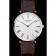 Swiss Longines Grande Classique White Dial Roman Numerals Stainless Steel Case Brown Leather Strap