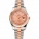 Swiss Rolex Datejust Rose Gold Dial And Bezel Stainless Steel Case Two Tone Bracelet