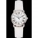 Cartier Ronde White Dial Stainless Steel Case White Leather Strap