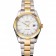 Swiss Rolex Datejust White Dial Stainless Steel Case Two Tone Gold Bracelet