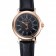 Patek Philippe Perpetual Calendar Retrograde Date Black Dial Rose Gold Case Black Leather Bracelet 1454150