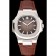 Patek Philippe Nautilus Brown Dial Brushed Stainless Steel Case Brown Leather Strap