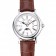 Patek Philippe Perpetual Calendar Retrograde Date White Dial Silver Case Brown Leather Bracelet 1454149