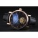 Patek Philippe Complications Moonphase Tourbillon Black Dial Rose Gold Case Black Leather Strap