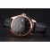 Swiss Patek Philippe Calatrava Black Dial Rose Gold Case Black Leather Strap